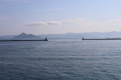 牛深港の防波堤