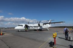 追加航空券の搭乗機(OH-ATK, ATR72-500) @ HEL
